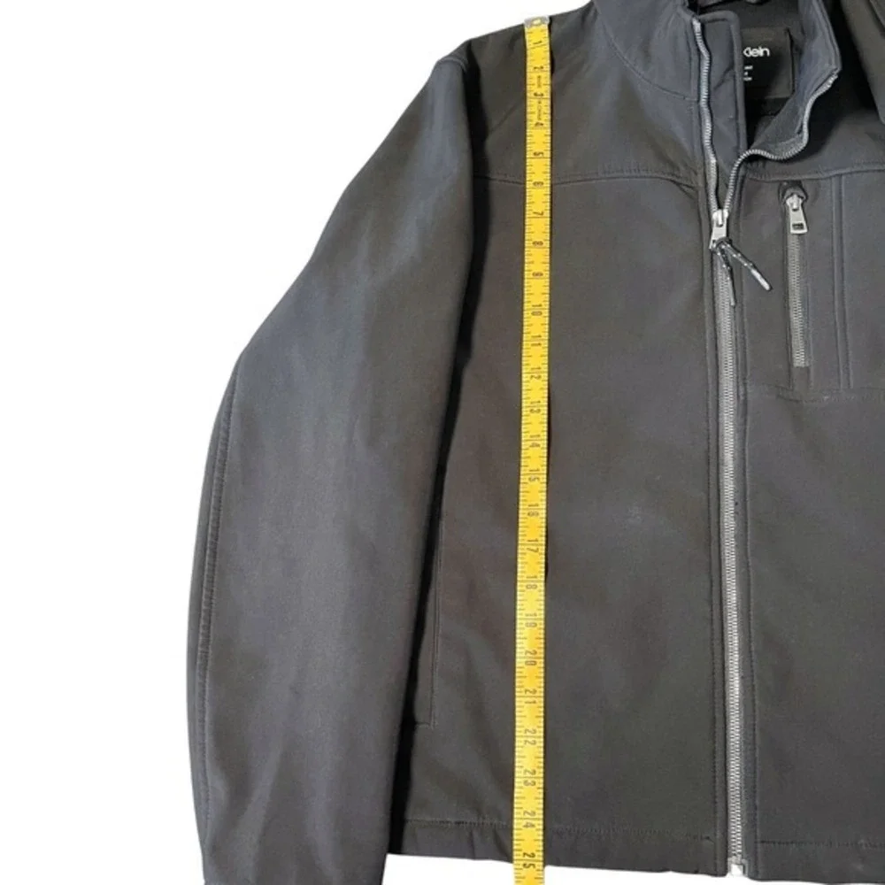 Calvin Klein Scuba Jacket Mens‎ M Black Fleece Lined Water Resistant Stretch